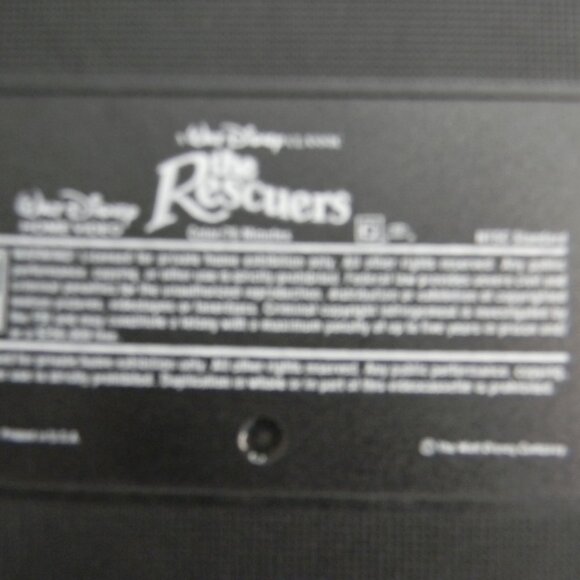 Vintage Disney The Rescuers Black Diamond Classic VHS - Picture 6 of 7
